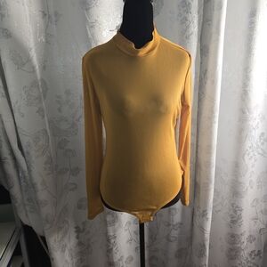 Chic Mustard Long Sleeve Bodysuit